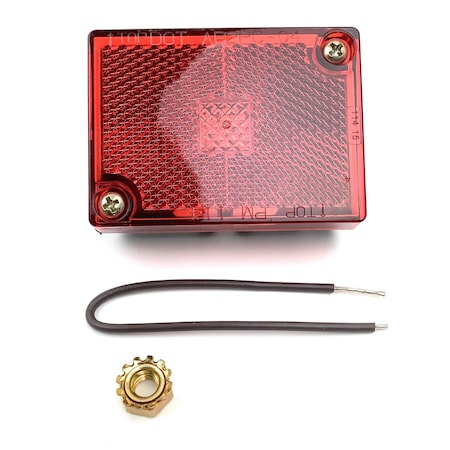 Peterson Lamp, Clearance/Marker, Pc-Rated Side W/ Reflex, Red, Viz Pack V114R